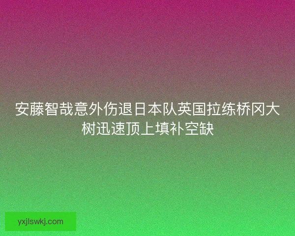 安藤智哉意外伤退日本队英国拉练桥冈大树迅速顶上填补空缺
